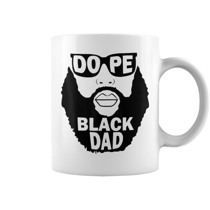 Father’S Day Gift To Dope Black Dad Bearded Black Father  Gift For Mens Coffee Mug