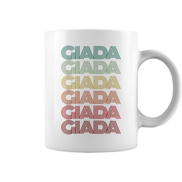 First Name Giada Italian Girl Retro Name Tag Groovy Party  Coffee Mug
