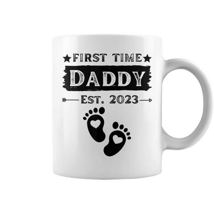 First Time Daddy 2023 For Grandfather Funny Fathers Day Men Coffee Mug