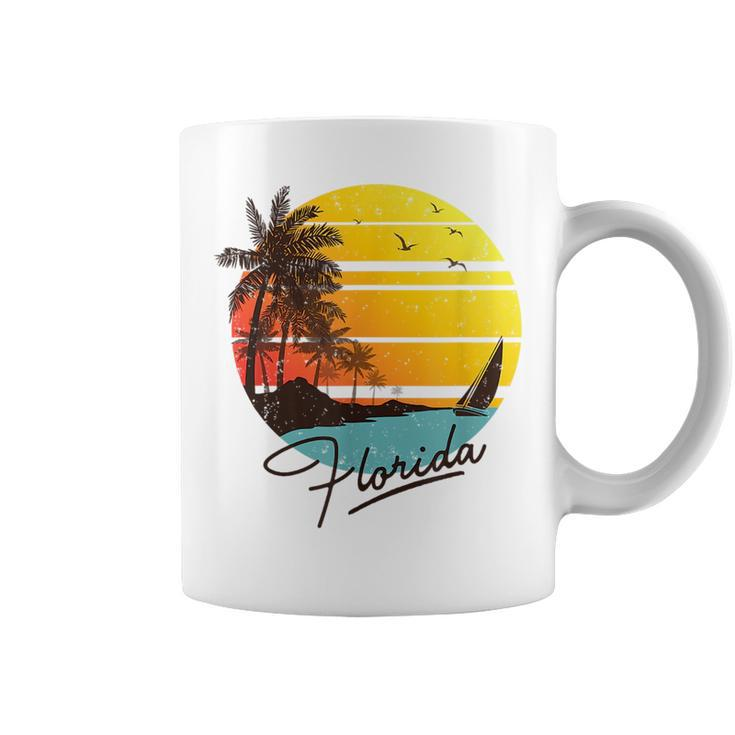 Florida Sunshine State Retro Summer Tropical Beach   Florida Gifts & Merchandise Funny Gifts Coffee Mug