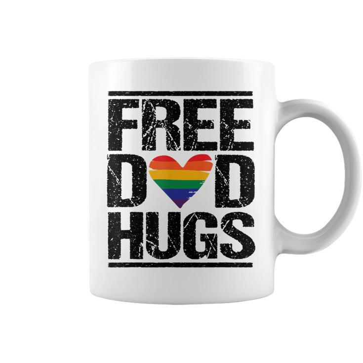 Free Dad Hugs  Lgbtq Pride Stepfather Daddy Papa Design  Gift For Mens Coffee Mug