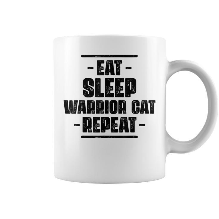 Eat Sleep Warrior Cat Repeat Amazing Cat Lover Coffee Mug