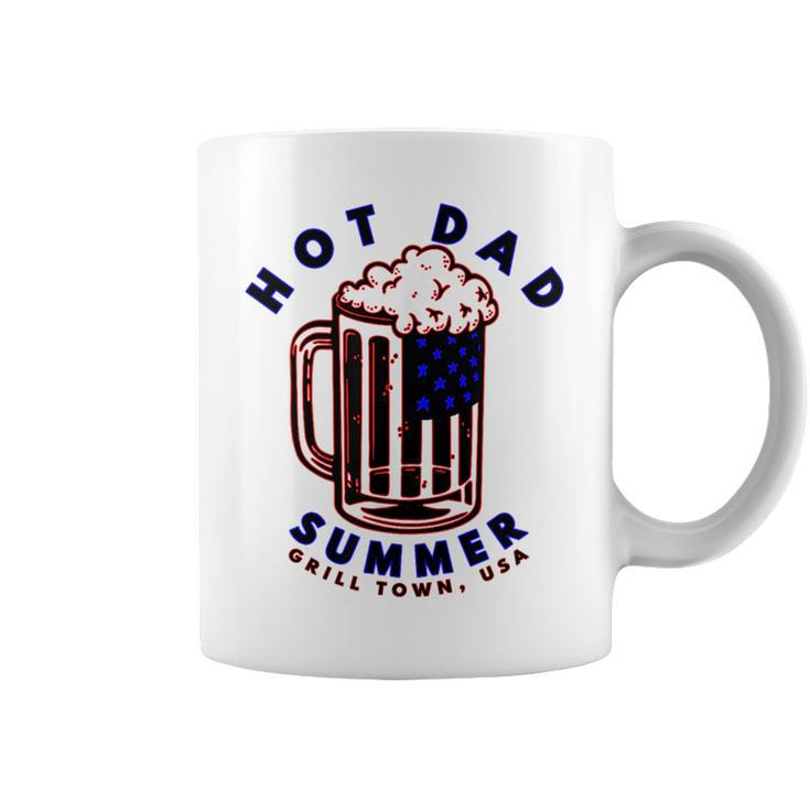 Funny Fathers Day Hot Dad Summer Bbq Dad Bod Gift  Coffee Mug