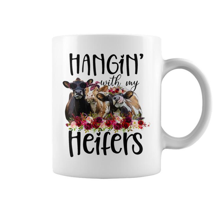 Floral Heifer Hanging With My Heifer Cow Castle Farmer Coffee Mug