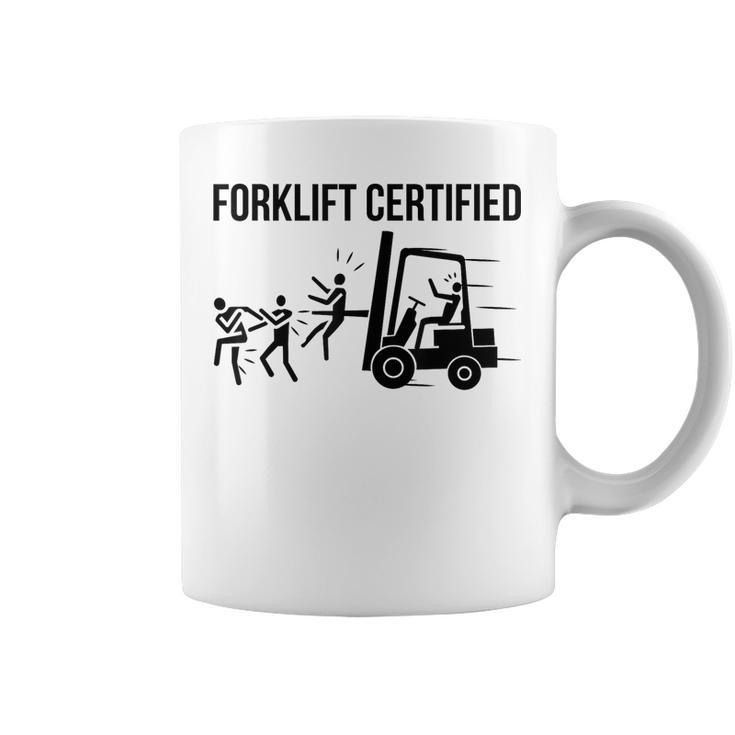 Funny Forklift Operator Forklift Certified Retro Vintage Men Coffee Mug