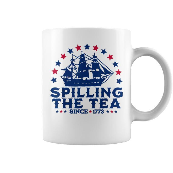 Funny Fourth Of July Spilling The Tea Since 1773 4Th Of July Coffee Mug