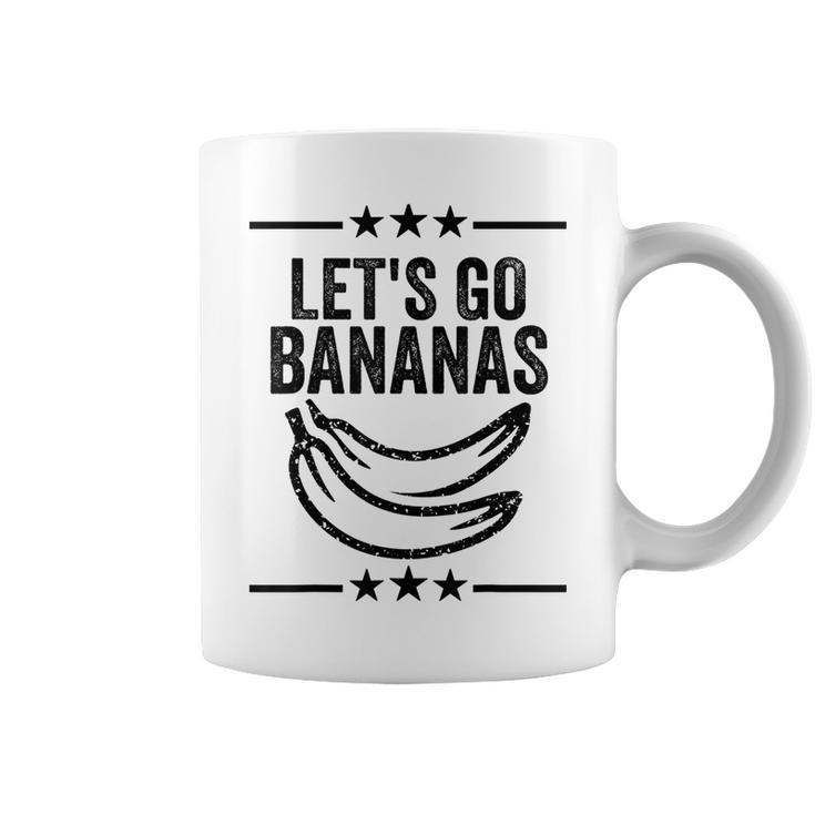 Funny Lets Go Bananas Distressed Grunge Meme Kids Adults Meme Funny Gifts Coffee Mug