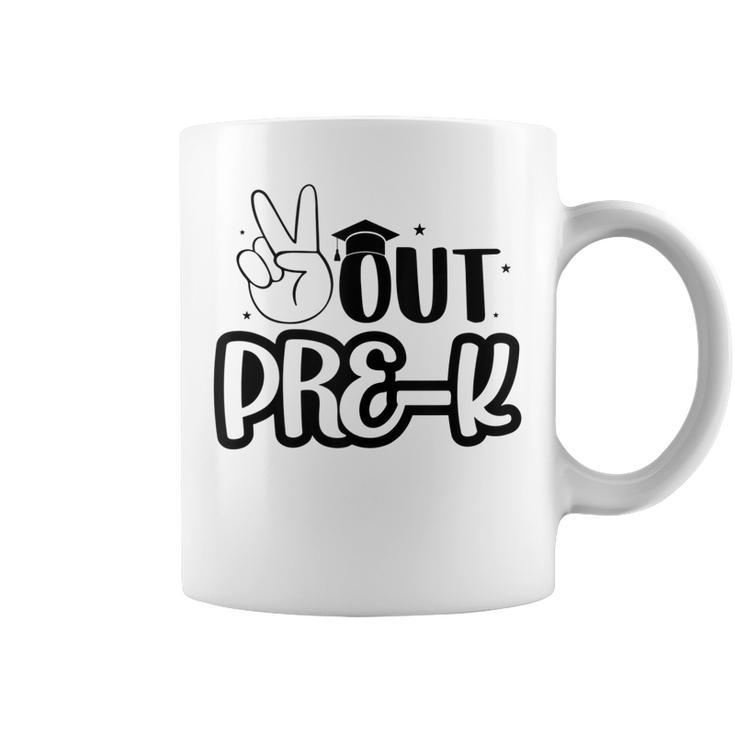 Funny Peace Out Prek Graduate Summer Last Day Of School Coffee Mug