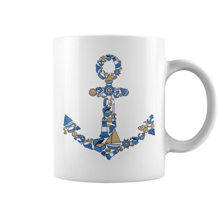 Funny Sailors Anchor  - Boat Lighthouse Ship Wheel Coffee Mug