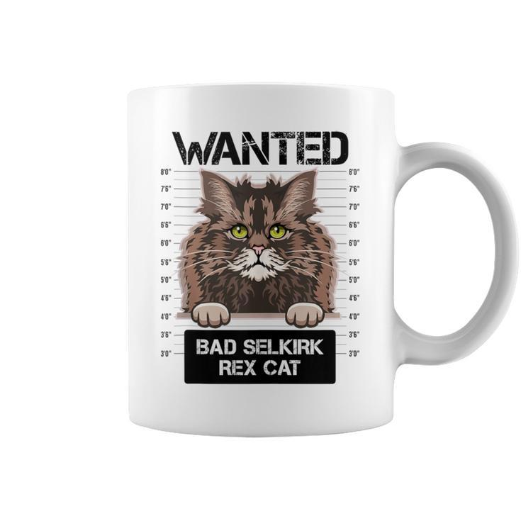 Wanted Bad Selkirk Rex Cat Kitty Kitten Owners Lovers Coffee Mug