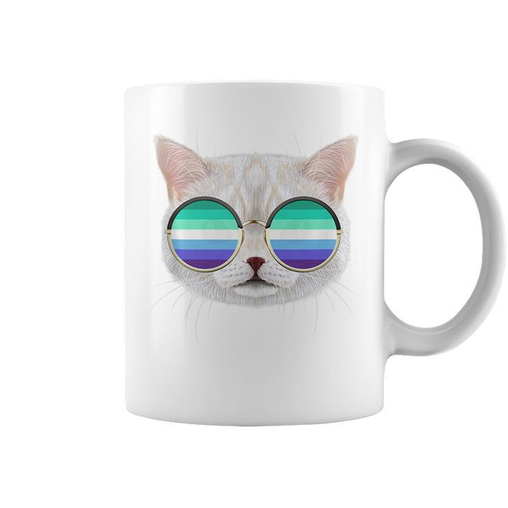 Gay Man Rainbow Mlm Flag For Cat Dad Male Gay Men Pride Mlm  Coffee Mug