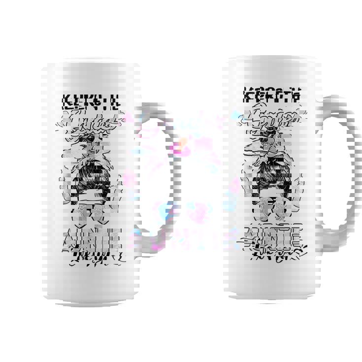 Gender Reveal Keeper Of The Gender Auntie Loves You  Coffee Mug