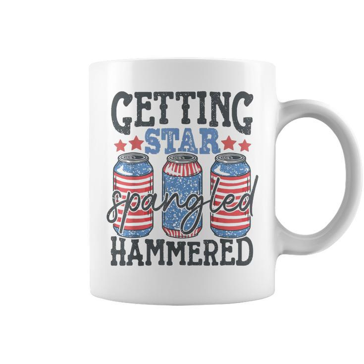 Getting Star Spangled Hammered Beer Lover Funny 4Th Of July  Coffee Mug