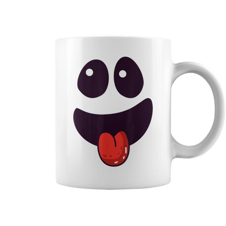 Ghost Scary Face Lazy Halloween Costume Coffee Mug