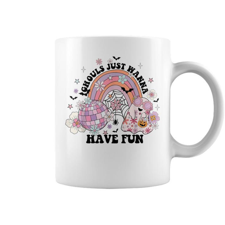 Ghouls Just Wanna Have Fun Cute Halloween Ghost Girl Graphic Coffee Mug