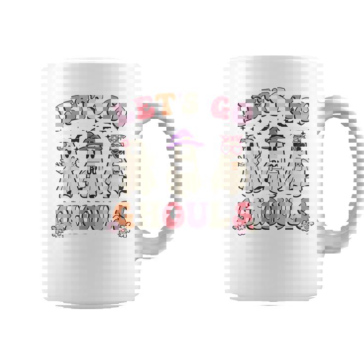 Lets Go Ghouls Retro Halloween Ghost Toddler Girl Coffee Mug