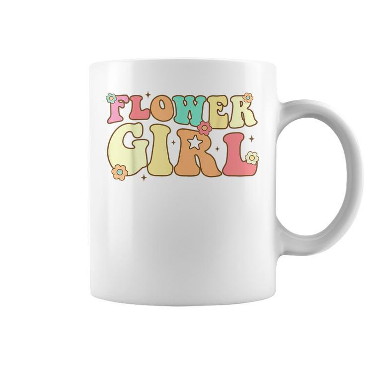 Groovy Flower Girl Wedding Proposal Flower Girl Toddler Kids  Coffee Mug