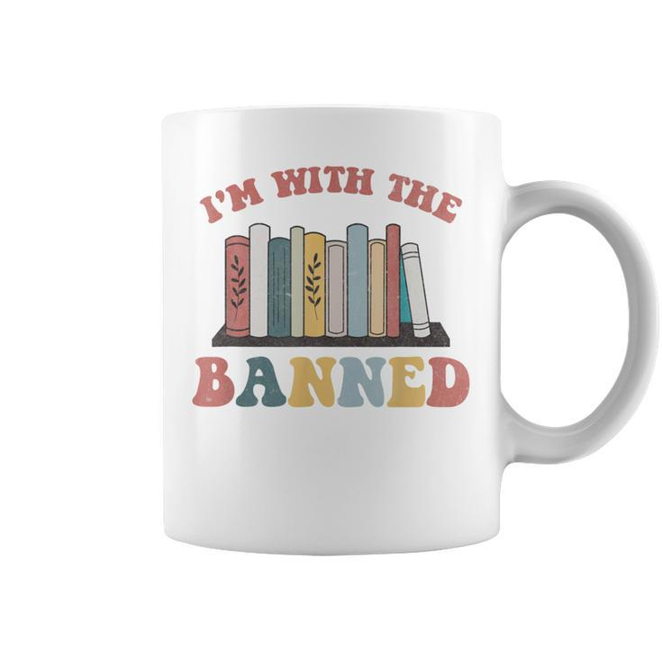 Groovy Im With The Banned Books I Read Banned Books Lovers Coffee Mug