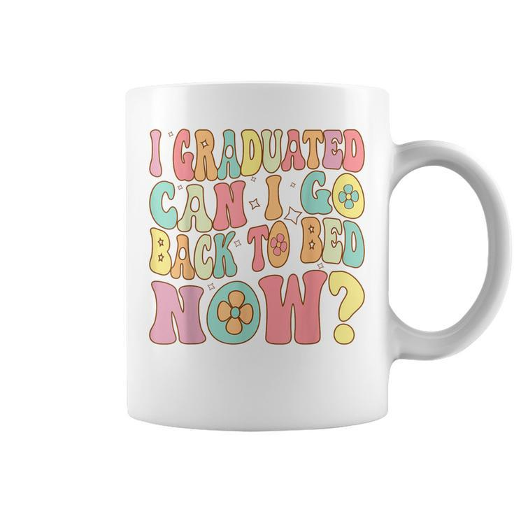 Groovy Retro Graduation I Graduated Can I Go Back To Bed Now Coffee Mug