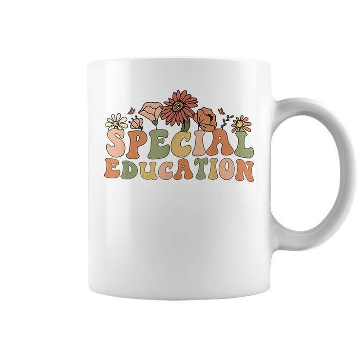 Groovy Wildflower Special Education Teacher Back To School  Coffee Mug