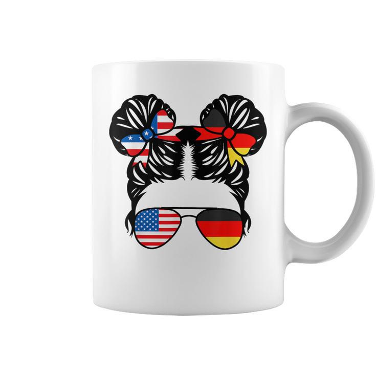 Half American Half German Girl Usa Germany Flag Patriot Coffee Mug