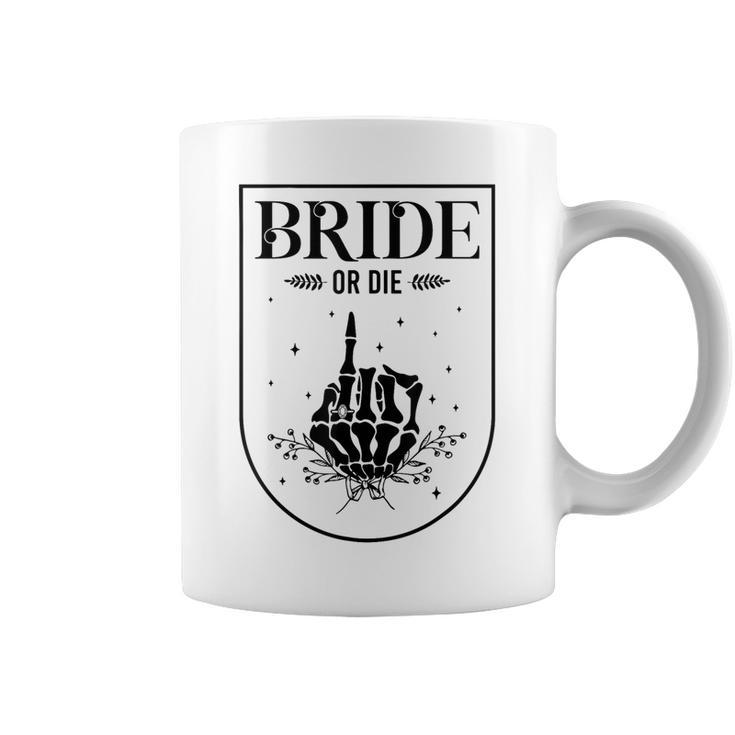 Halloween Bride Or Die Gothic Bachelorette Party Matching Coffee Mug