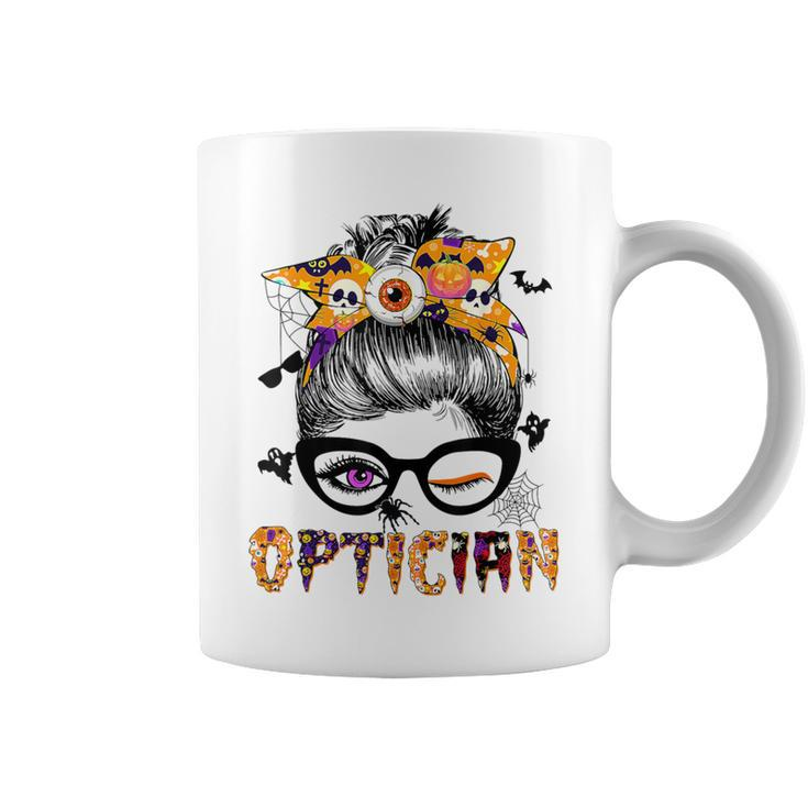Halloween Optician Costume Messy Bun Hair Coffee Mug