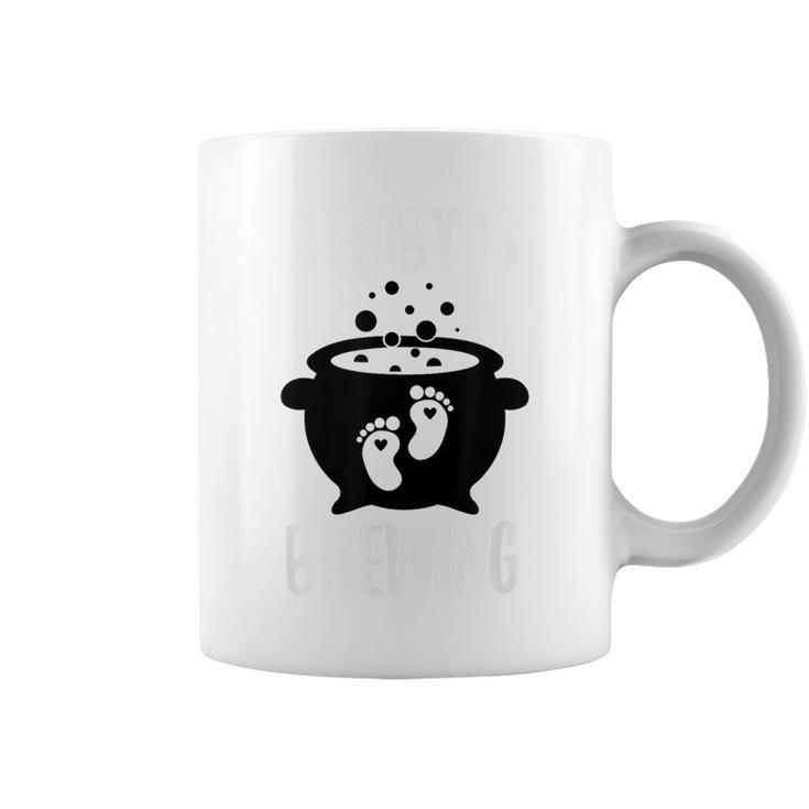 Halloween Pregnancy Announcement For A Baby Is Brewing Coffee Mug
