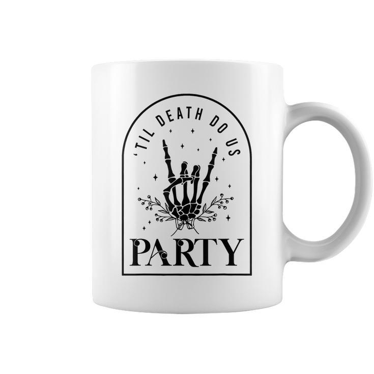 Halloween Til Death Do Us Party Gothic Bachelorette Matching Coffee Mug