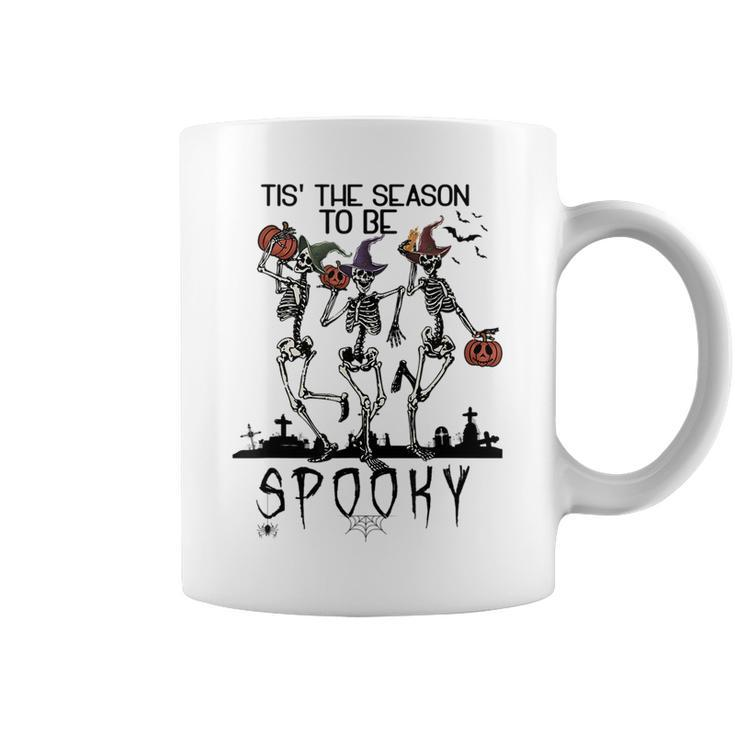Halloween Tis' The Season To Be Spooky Dancing Skeletons Dancing Coffee Mug