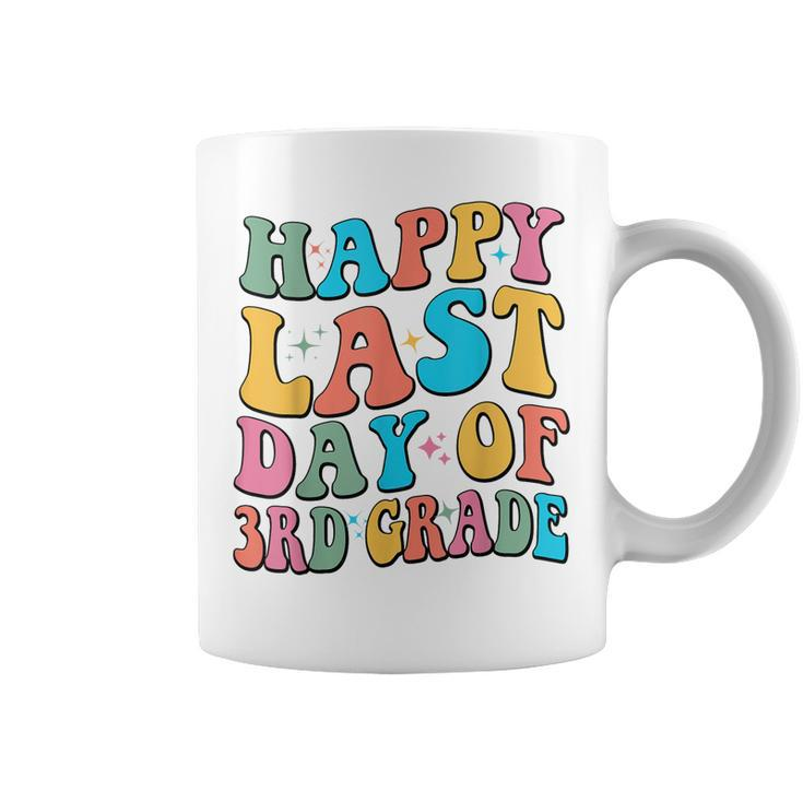 Happy Last Day Of 3Rd Grade Last Day Of School Groovy Coffee Mug