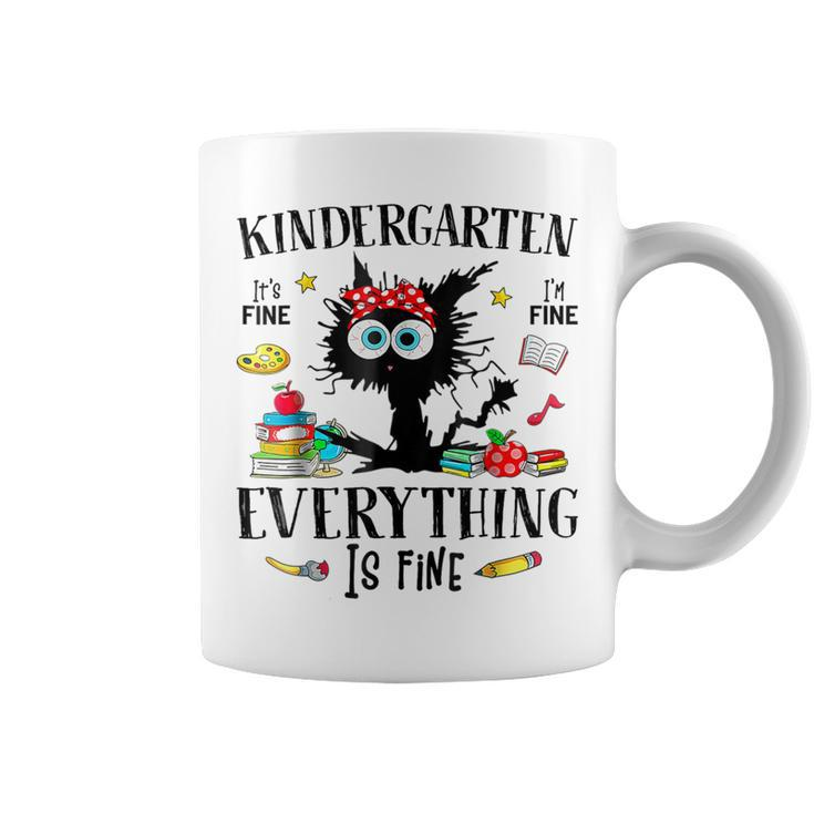 Hello Kindergarten Back To School Its Fine Im Fine Coffee Mug