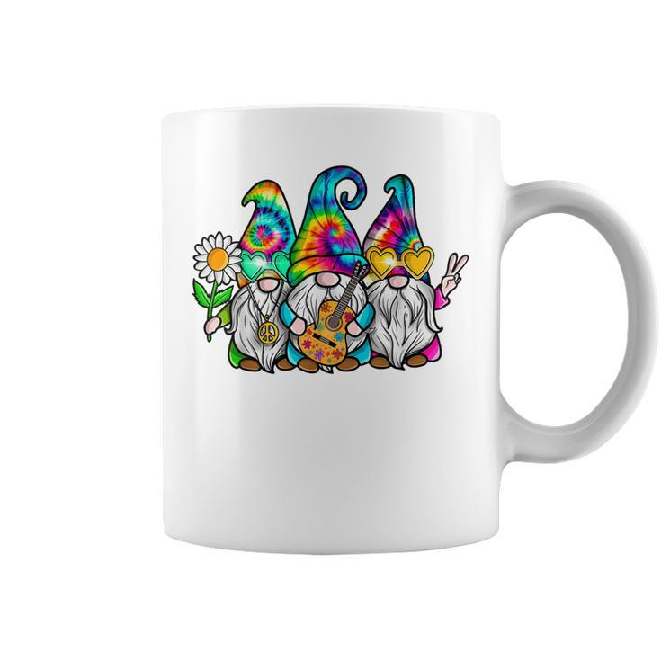 Hippie Gnomes Tie Dye Peace Love Peace Sign 60S 70S Hippie  Coffee Mug