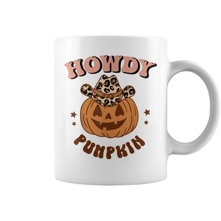 Howdy Pumpkin Leopard Rodeo Western Fall Southern Halloween Halloween Coffee Mug