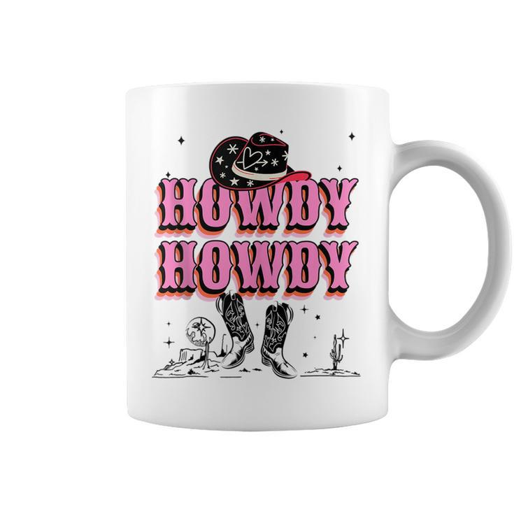 Howdy Retro Cowgirl Cowboy Nashville Country Bachelorette  Coffee Mug