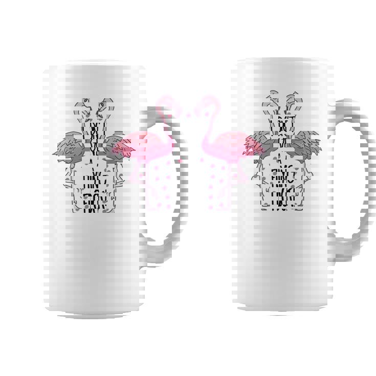 I Dont Give A Flying Flock Funny Pink Flamingo  Coffee Mug