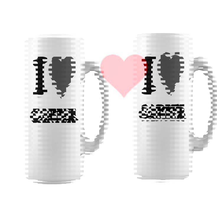 I Heart Carter First Name I Love Personalized Stuff Coffee Mug