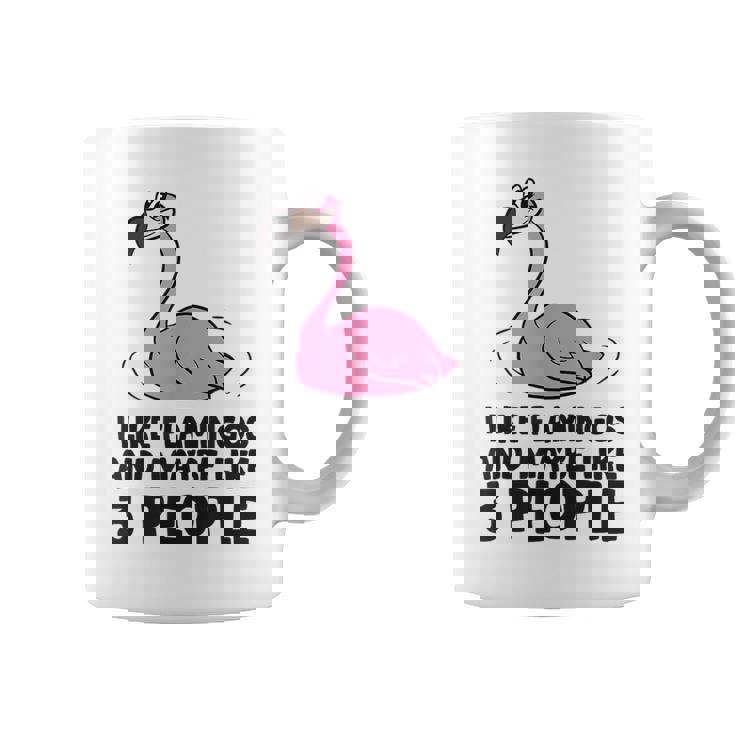 I Like Flamingos And Maybe Like 3 People Flamingos Coffee Mug