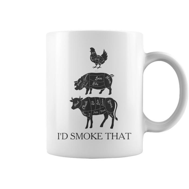 Id Smoke That Barbecue Grilling Bbq Smoker Gift  Gift For Mens Coffee Mug