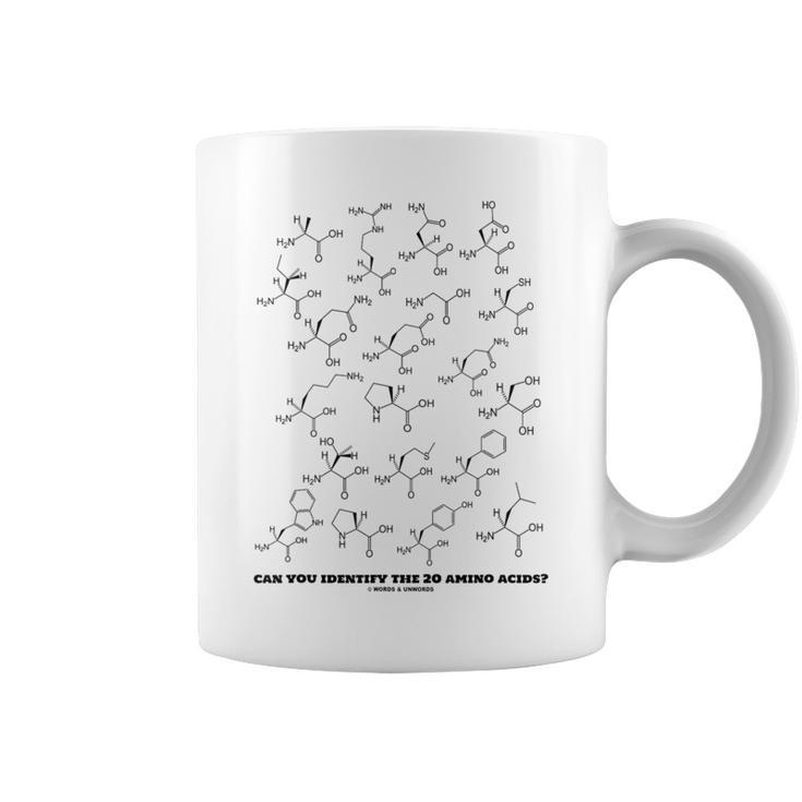 Can You Identify The 20 Amino Acids Chemistry Biochemistry Coffee Mug