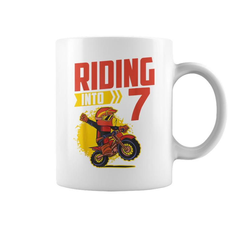 I'm 7 Riding Into 7Th Birthday Motocross 7Th Birthday Coffee Mug
