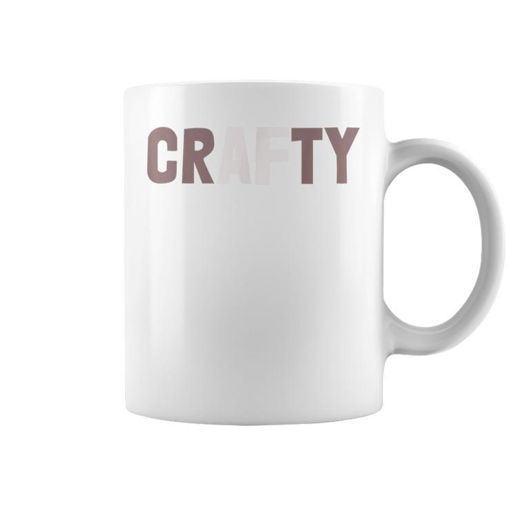 I'm Crafty Af Crafting My Cardio Craft Girl Pink Coffee Mug