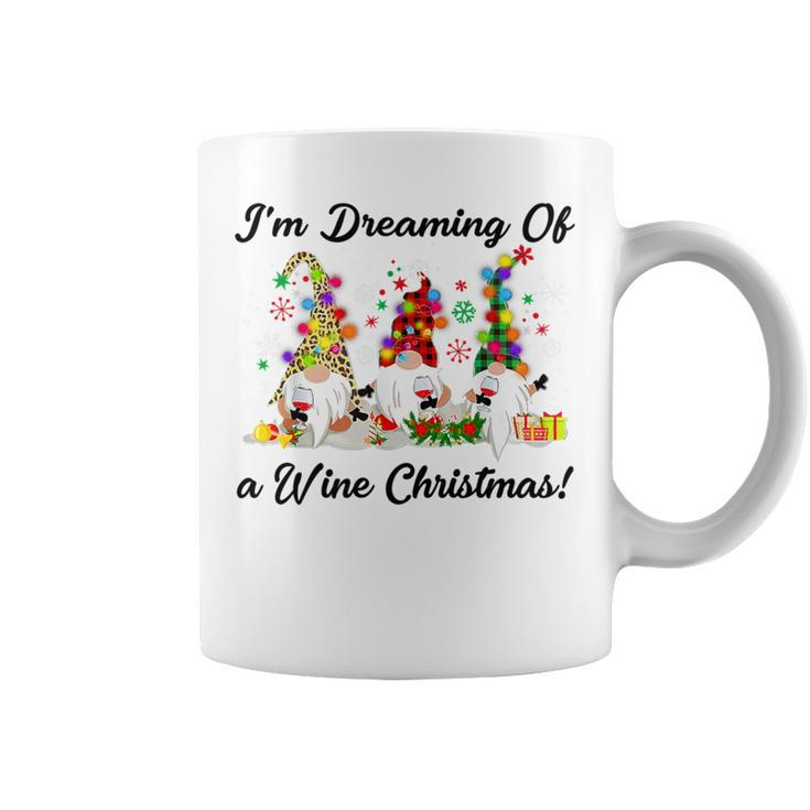 I'm Dreaming Of A Wine Christmas Gnome Xmas Drinking Coffee Mug