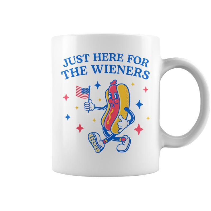 Im Just Here For The Wieners Funny Fourth Of July Coffee Mug