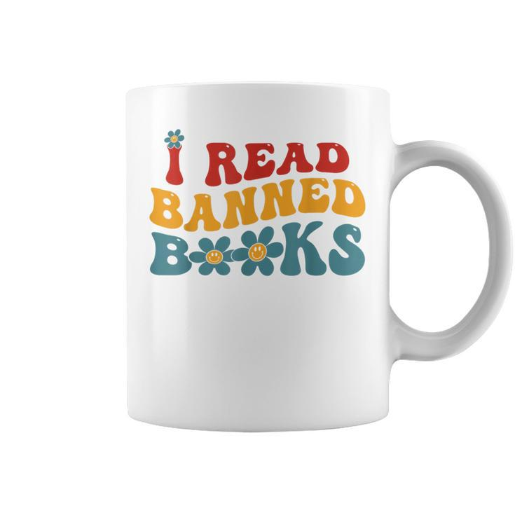 Im With The Banned Book Lover I Read Banned Books Groovy Coffee Mug