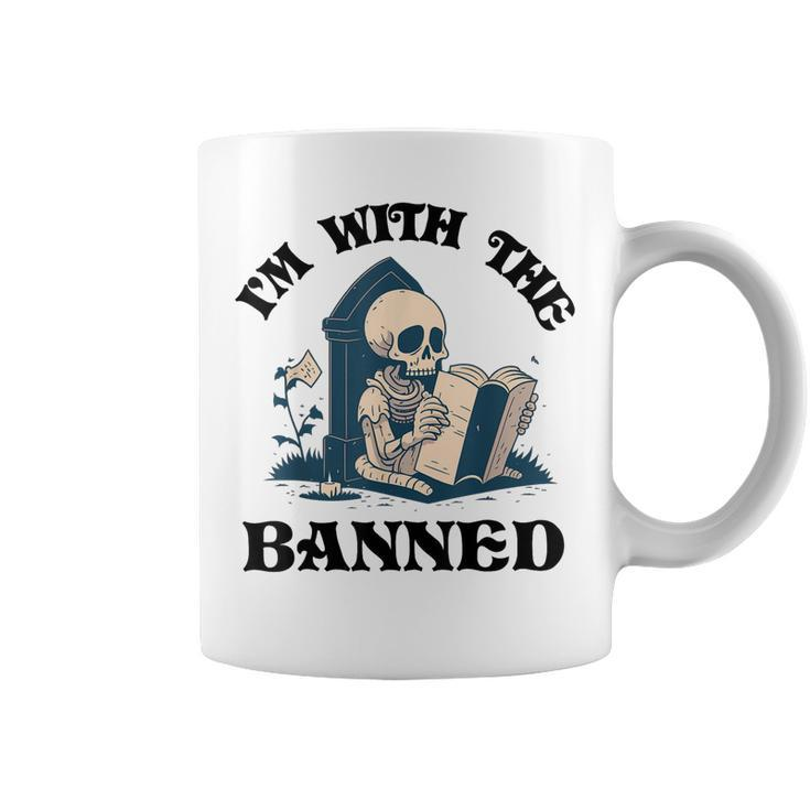 Im With The Banned  Read Banned Books Lover Bookworm Coffee Mug