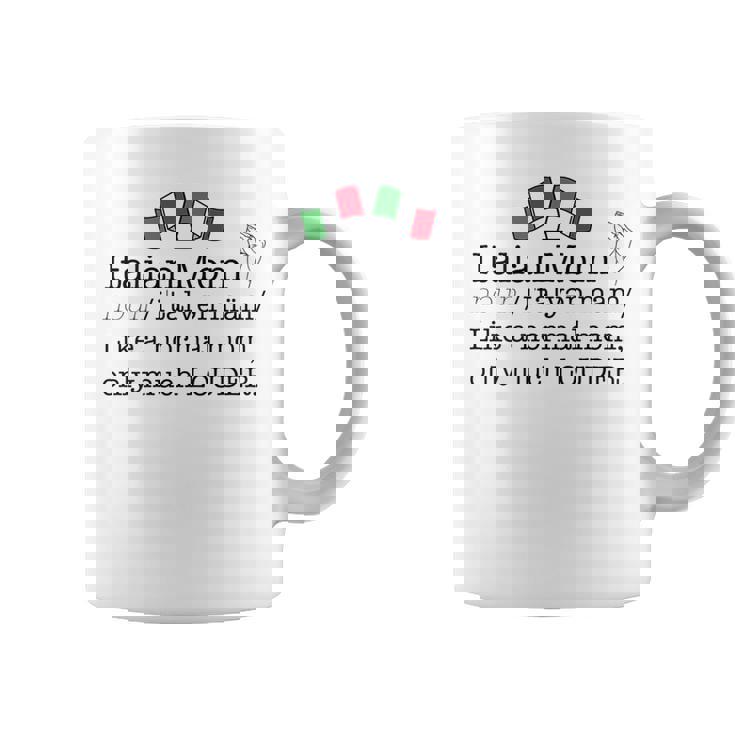 Italian Mom Dictionary Definition Italy Flag Meme On Back  Coffee Mug