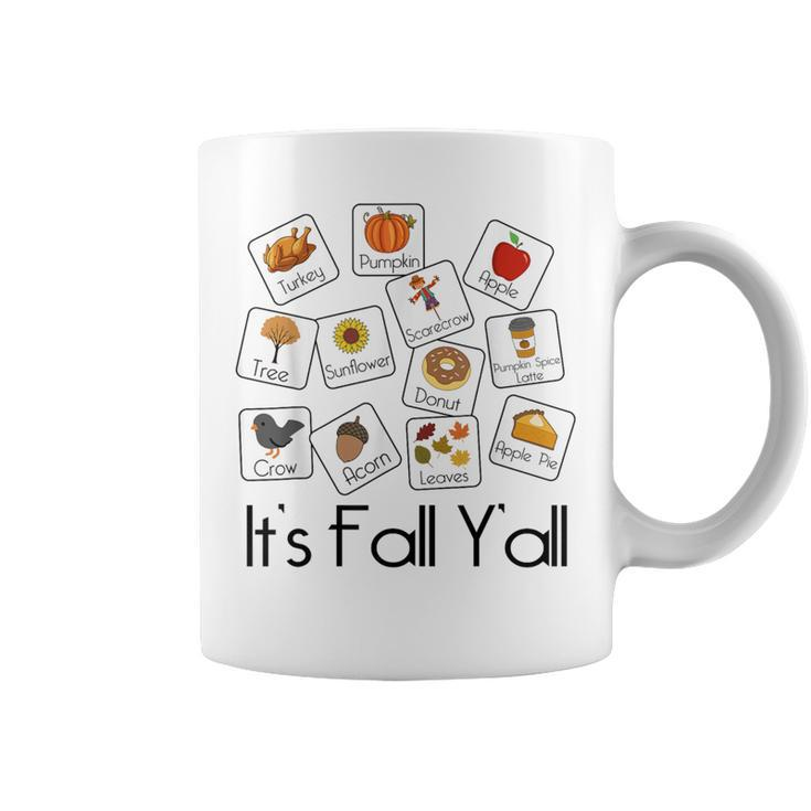 Its Fall Yall Autumn Pumpkins Special Education Teacher Sped Coffee Mug