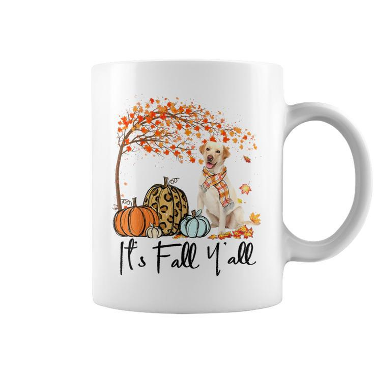 It's Fall Y'all Labrador Retriever Pumpkin Autumn Leaf Fall Coffee Mug