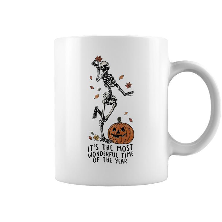 It's The Most Wonderful Time Of The Year Skeleton Halloween Coffee Mug